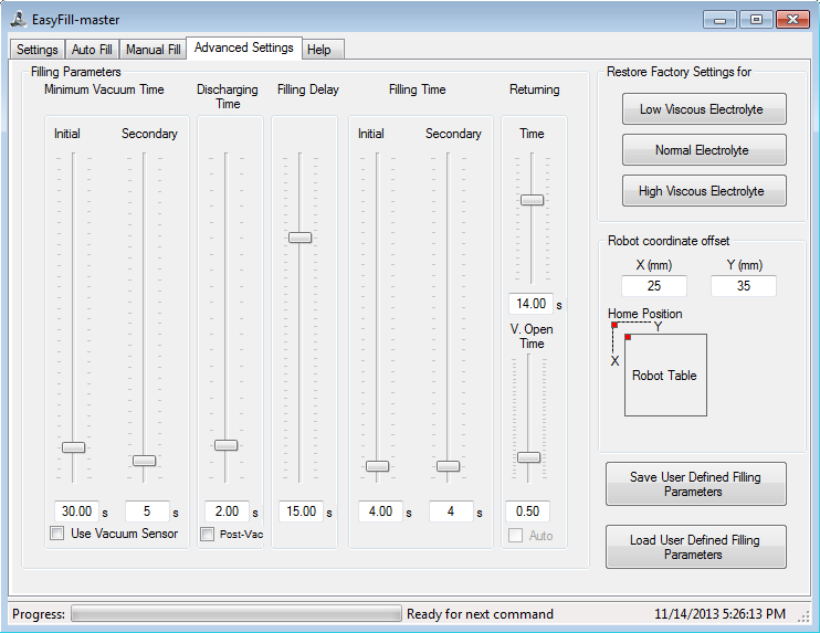 EasyFill-master Advanced settings tab